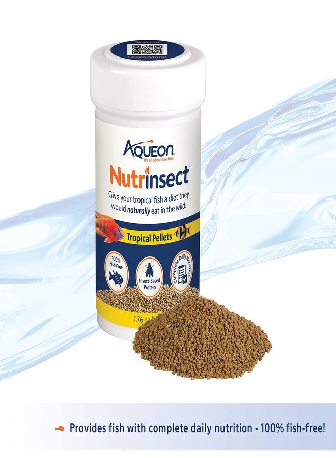 Aqueon Nutrinsect Fish-Free Fish Food, Tropical Pellets, 1.76 oz - Image 2